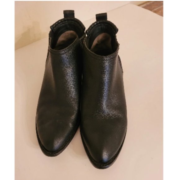 Alexander Wang Leather Chelsea Ankle Black Boots silver Heel size 36 - Picture 6 of 12